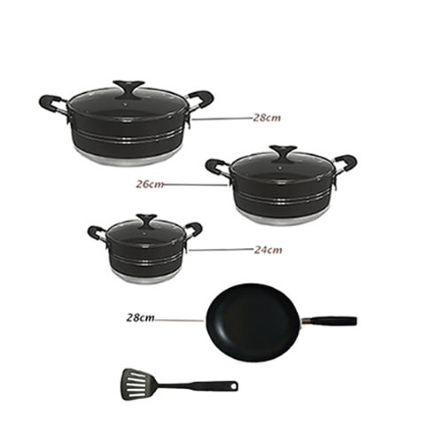 Nonstick Pot Set 3 With Frying Pan and Free Gift - DZ5109