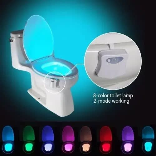 8 Color Motion Activated Led Toilet Light Bowl
