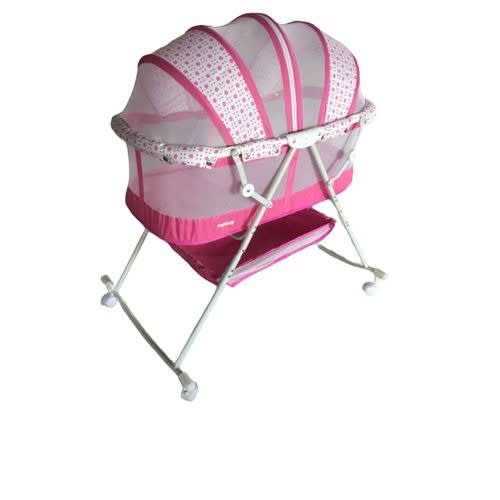 Baby Crib Bassinet/ Cot With Mosquito Net - Pink