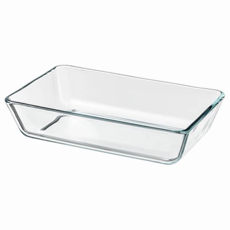 Oven Serving Dish  Clear Glass -  27x18 Cm