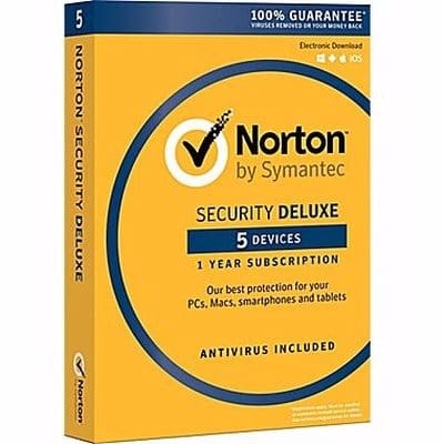 Symantec Norton Security Deluxe -Internet Security + Antivirus - 5 Devices