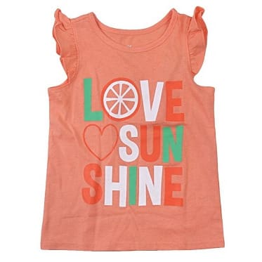 Graphic Tee Love Sunshine - Peach