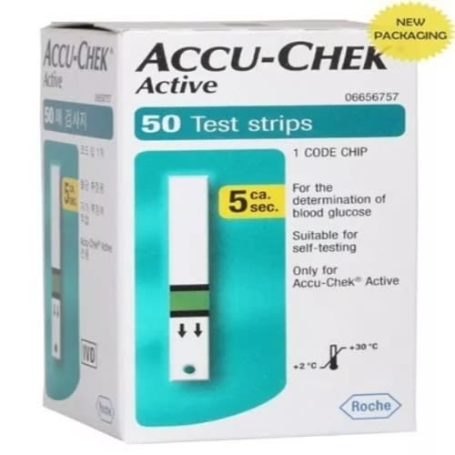 Active Blood Sugar-glucometer Test Strips - 50 Pieces