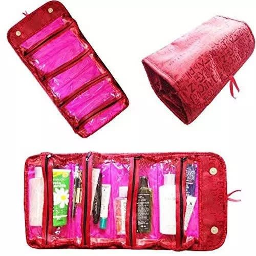 Foldable Travel Makeup Bag -Pink