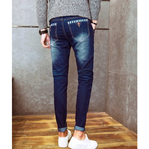 Men Straight Blue Jeans