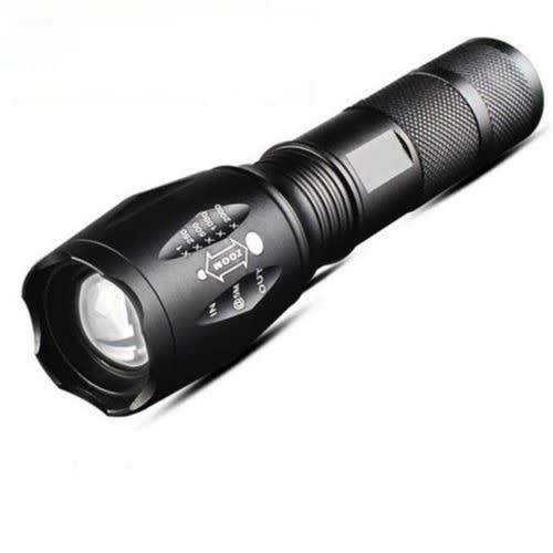 Aluminum Waterproof Zoomable Led T6 Flashlight - 5-mode - 8000lm