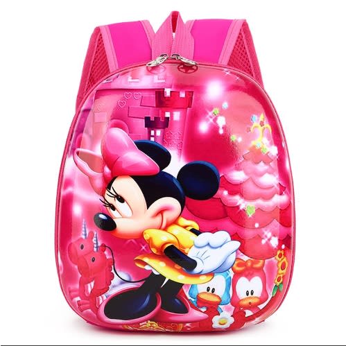 Mickey Minnie Mouse Hard Shell Kids Kindergarten School Bag Backpack -small-12inches