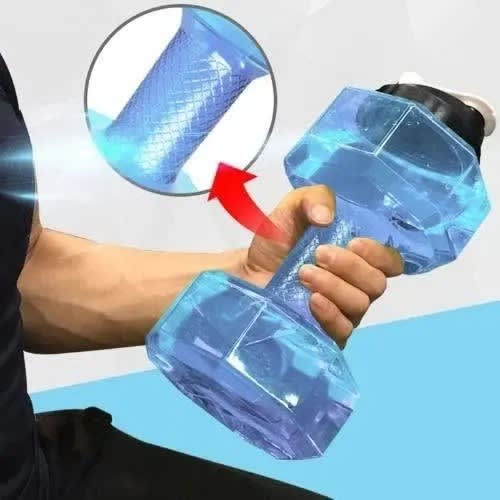 Dumbbell Shape Water Bottle - 2.2l - Blue
