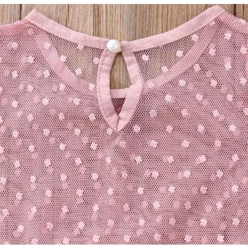 Toddler Transparent Mini Net Dress - Pink