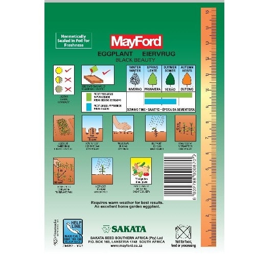 Eggplant Seed - black Beauty - 2.5g