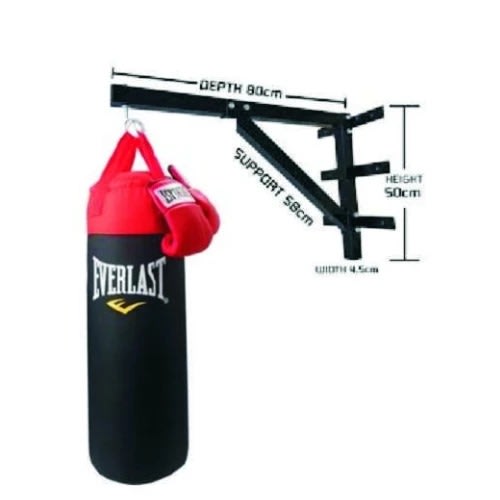 Everlast Punching Bag + Boxing Gloves + Wall Bracket