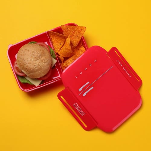 Bento Lunch Box With Compartments - Red