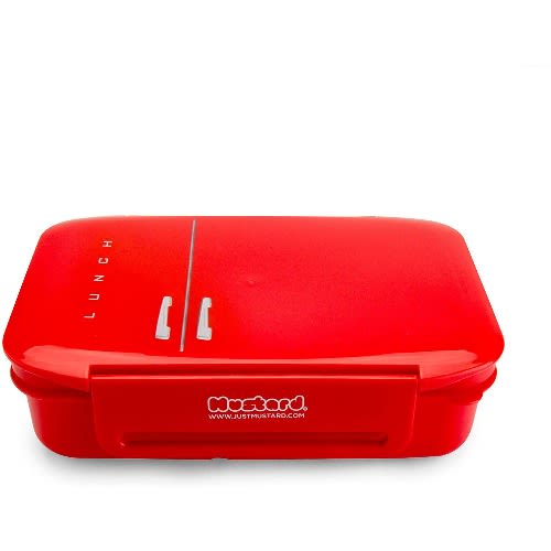 Bento Lunch Box With Compartments - Red