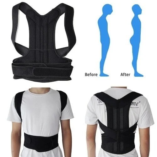 Back Posture Corrector & Brace Belt - Black