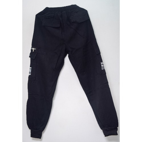 Men Black Pocket Cargo Joggers