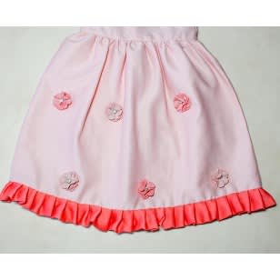 Nyla Exclusive Peach Crepe Baby Dress
