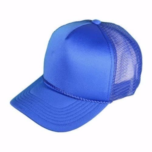 Plain Trucker Face Cap  - Blue