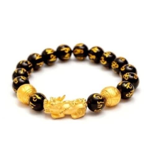 Obsidian Hand Bracelet