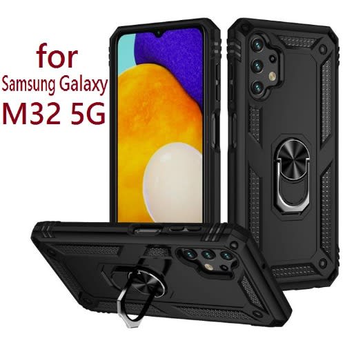Armor Protective Case Pouch With Magnetic Ring Stand For Samsung Galaxy M32 5G
