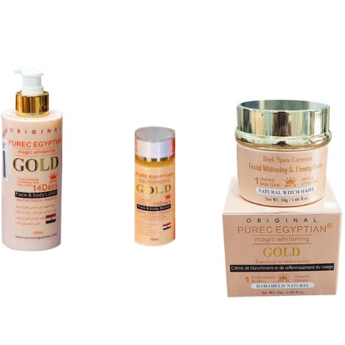 Purec Egyptian Magic Whitening Lotion + Serum + Face Cream - 3pcs Set