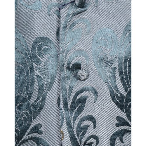 Patterned Men's Waistcoat- Grey&Gold - MWC-2821