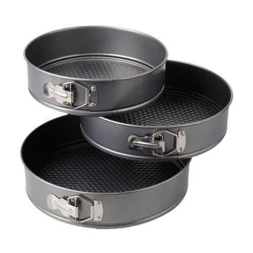 Non Stick Round Shape Cake Bake Pan - 3 Piece Set