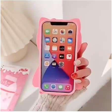 Hello Kitty Cartoon Soft Phone Cases For iPhone 13 Pro Max - Pink