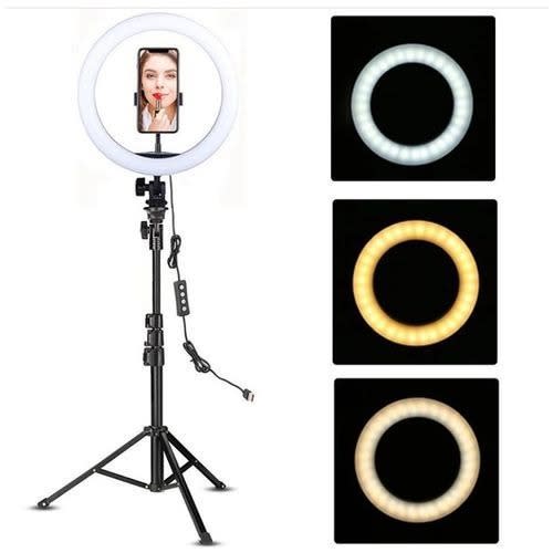Professional 10 Inches Ring Light With Tripod Stand And Mobile Phone Holder