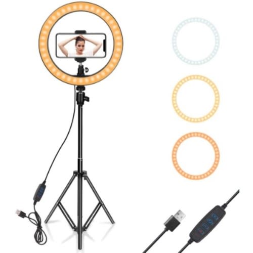 Professional 10 Inches Ring Light With Tripod Stand And Mobile Phone Holder