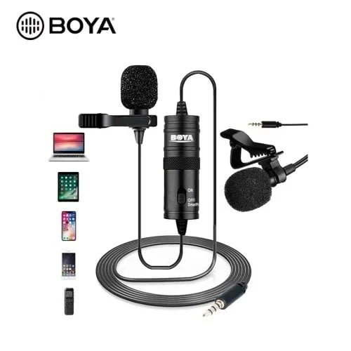 Boya 2way Mic By-m1 Clip-on Microphone - Black