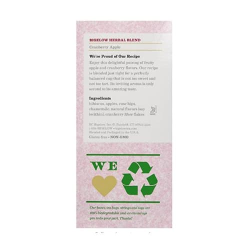 Cranberry Apple Herbal, 28 Count Boxes