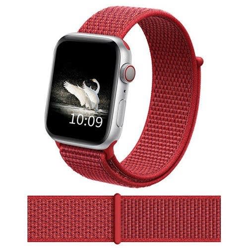Nylon Red Strap For Apple Watch - All Series - 41mm- 40mm -38mm
