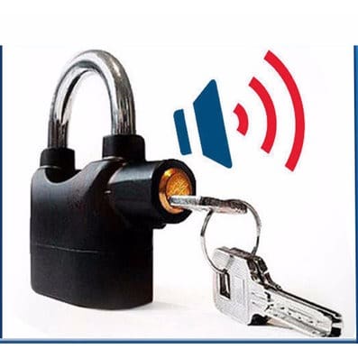 Siren Security Alarm Padlock Key-Kinbar