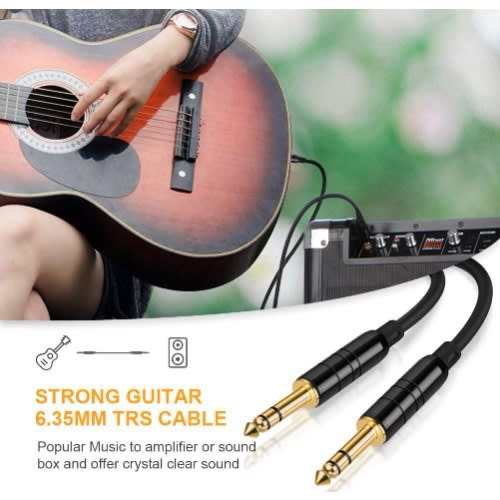 Jack To Jack Piano Guitar Stereo Mic Cable - 5m