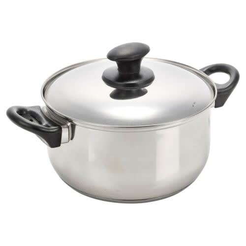 Stainless Steel Cooking Pot - Set Of 3 - Silver