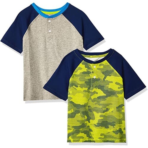 Big Boy's Pack Of 2 Tee Shirt Camo & Grey