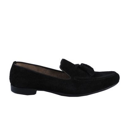 Suede Slip-on With Tassels - Black