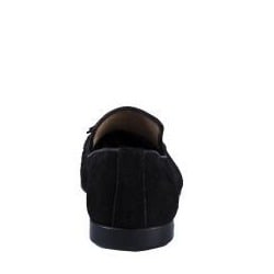 Suede Slip-on With Tassels - Black