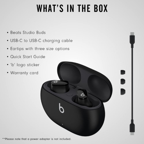 Total Wireless Noise Cancelling Buds - Black
