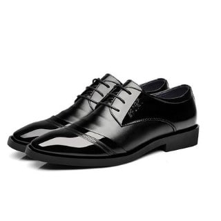 Men's Office Leather Shoes - Black
