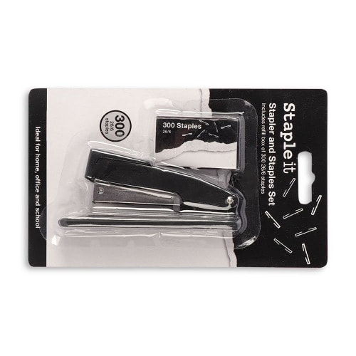 Stapleit Stapler And Staples Set- Includes Refill Box Of 300