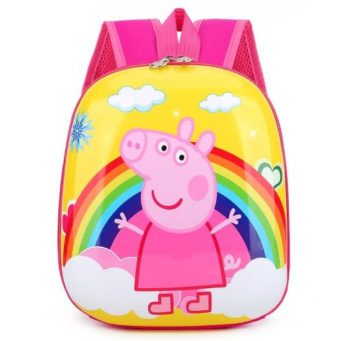 Peppa Pig Hard Shell Kids Kindergarten School Bag Backpack -small-12inches