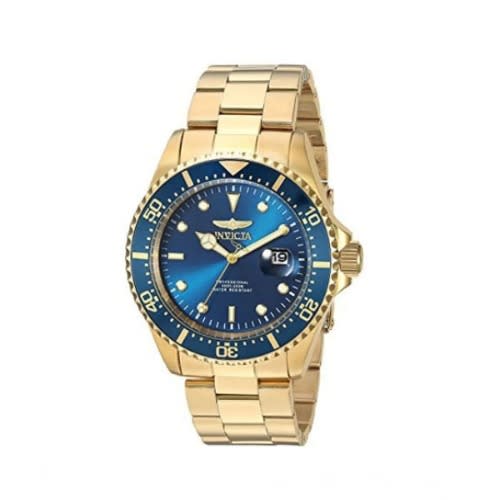 Invicta Men’s Pro Diver Quartz Diving Watch With Stainless-steel Strap -Gold