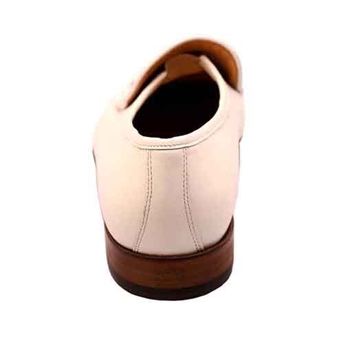 Plain And Patterned Calfskin White Nappa Shoe