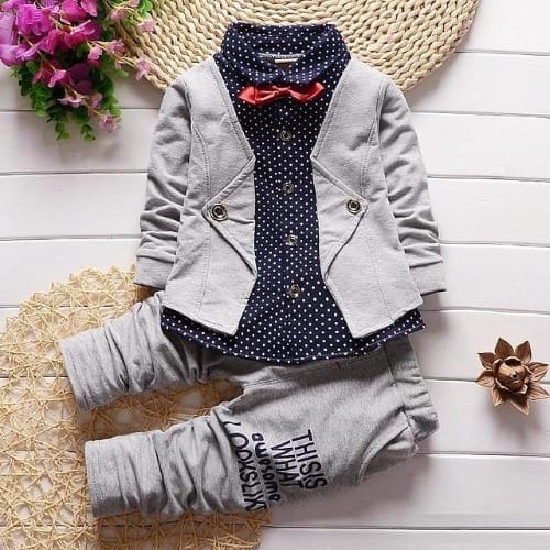Baby Boy Stylish Clothing Set - Grey