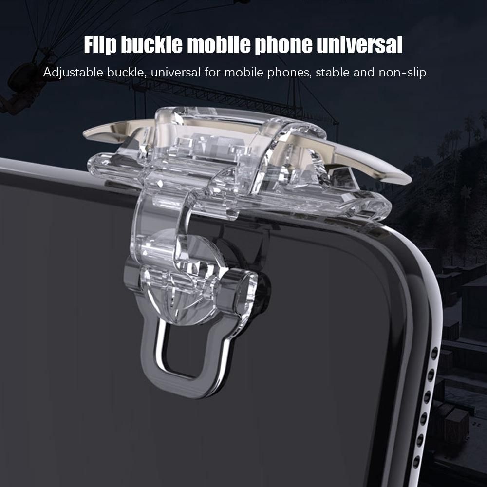 Metal Button Joystick Gamepad+4XFinger Sleeves Grip Game Controller Mobile Phone Back Clip Gamepad for Iphone Android