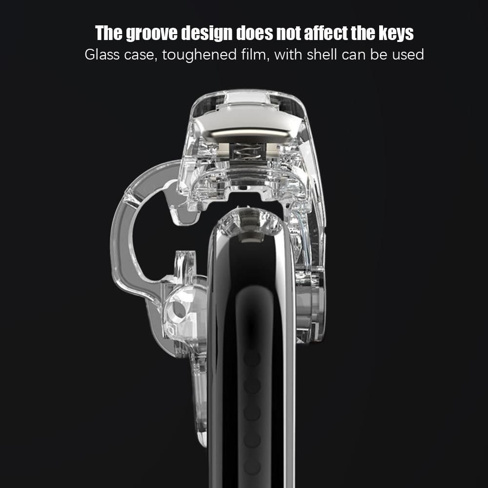 Metal Button Joystick Gamepad+4XFinger Sleeves Grip Game Controller Mobile Phone Back Clip Gamepad for Iphone Android