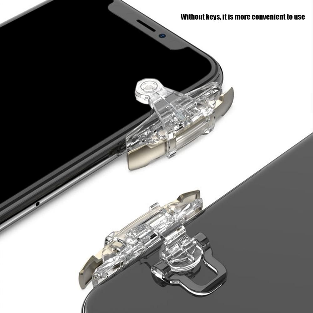 Metal Button Joystick Gamepad+4XFinger Sleeves Grip Game Controller Mobile Phone Back Clip Gamepad for Iphone Android