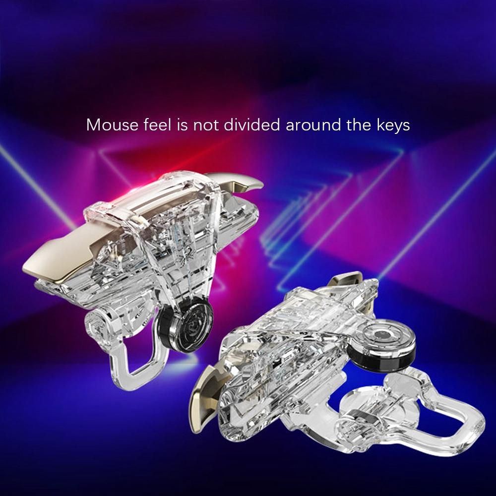 Metal Button Joystick Gamepad+4XFinger Sleeves Grip Game Controller Mobile Phone Back Clip Gamepad for Iphone Android