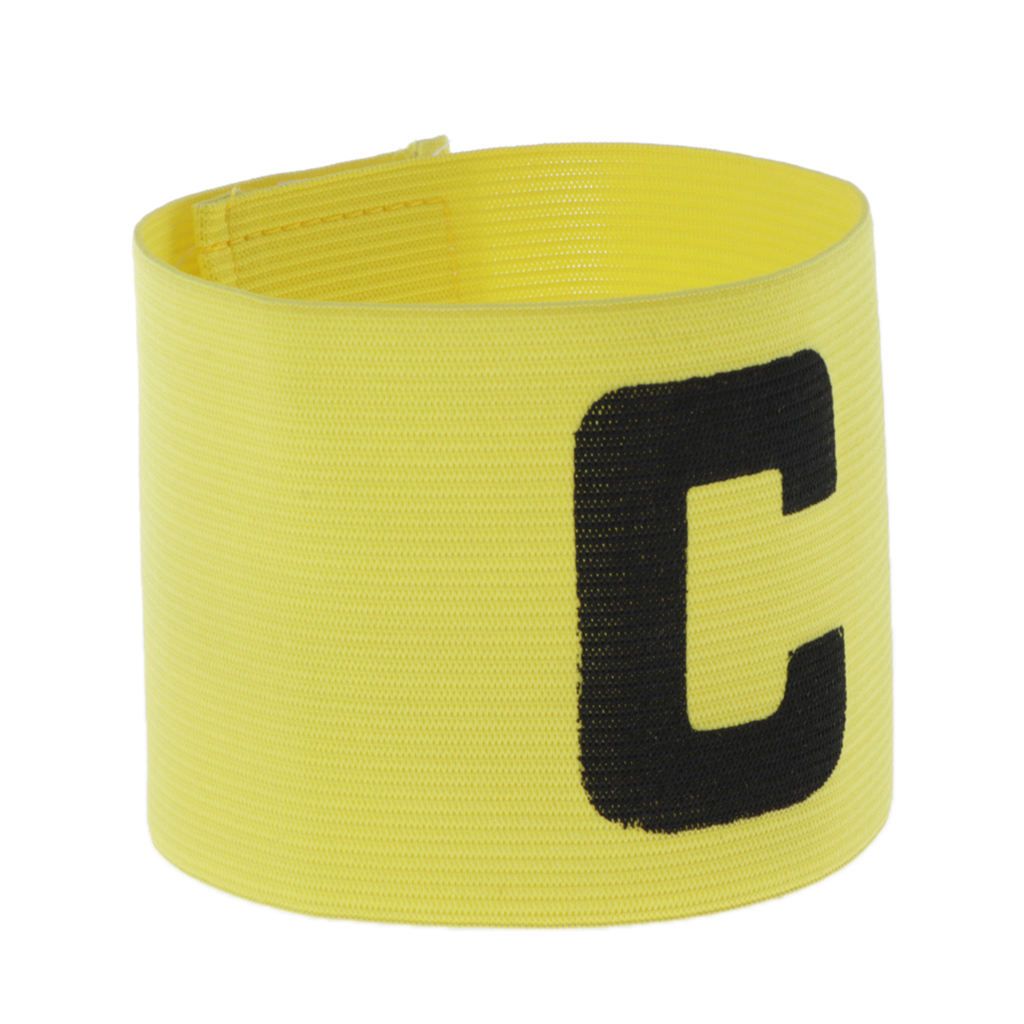 Captain Armband Football Soccer Sports Adjustable Arm Bands Yellow